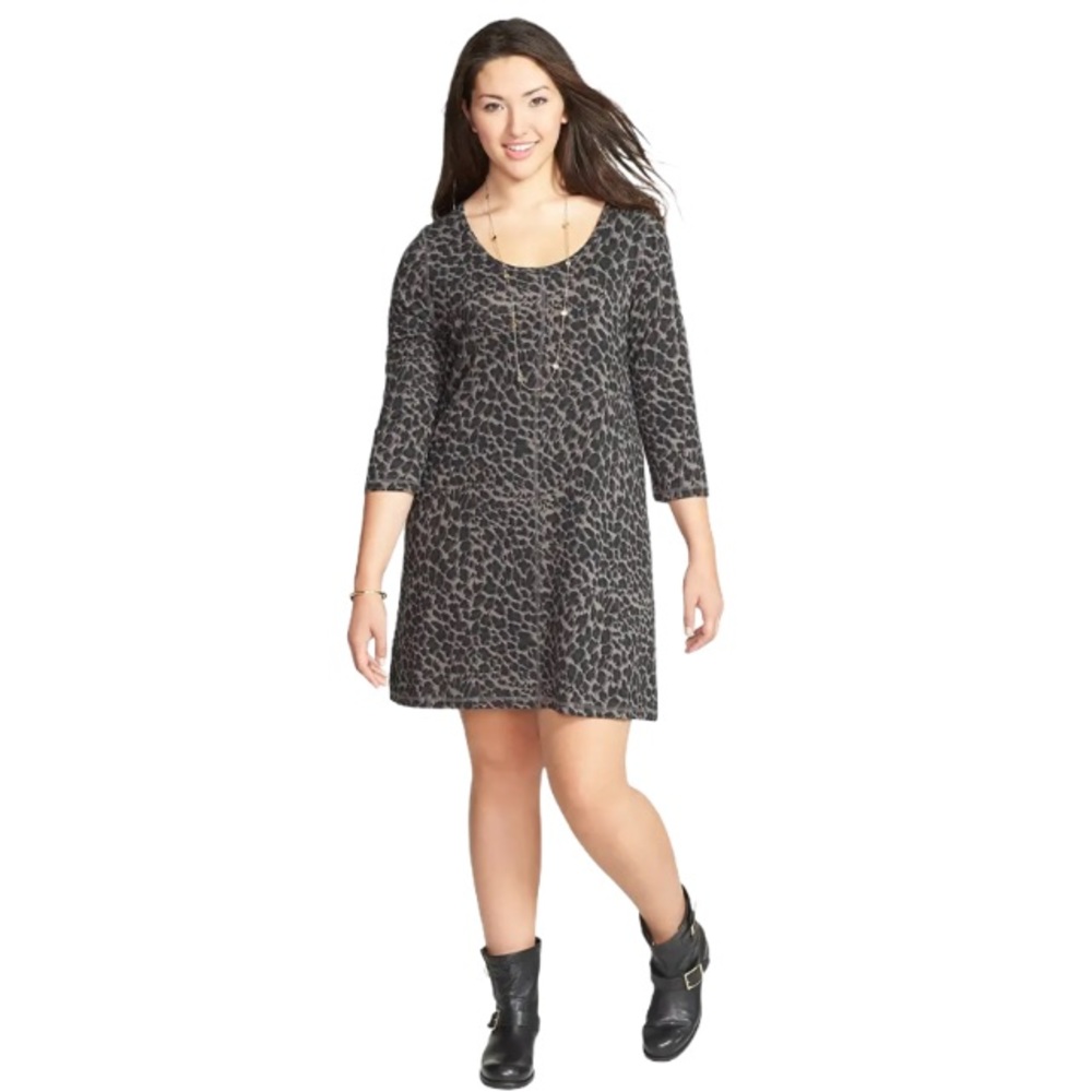 Jessica Simpson Rudy Leopard Dress L - Picture 1 of 14